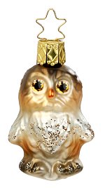 Whooo? Baby Owl in Forest<br>Inge-glas Ornament